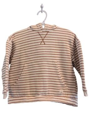 Zara‎ 'Truly Great' Brown & Beige Striped Hoodie 3-4yrs